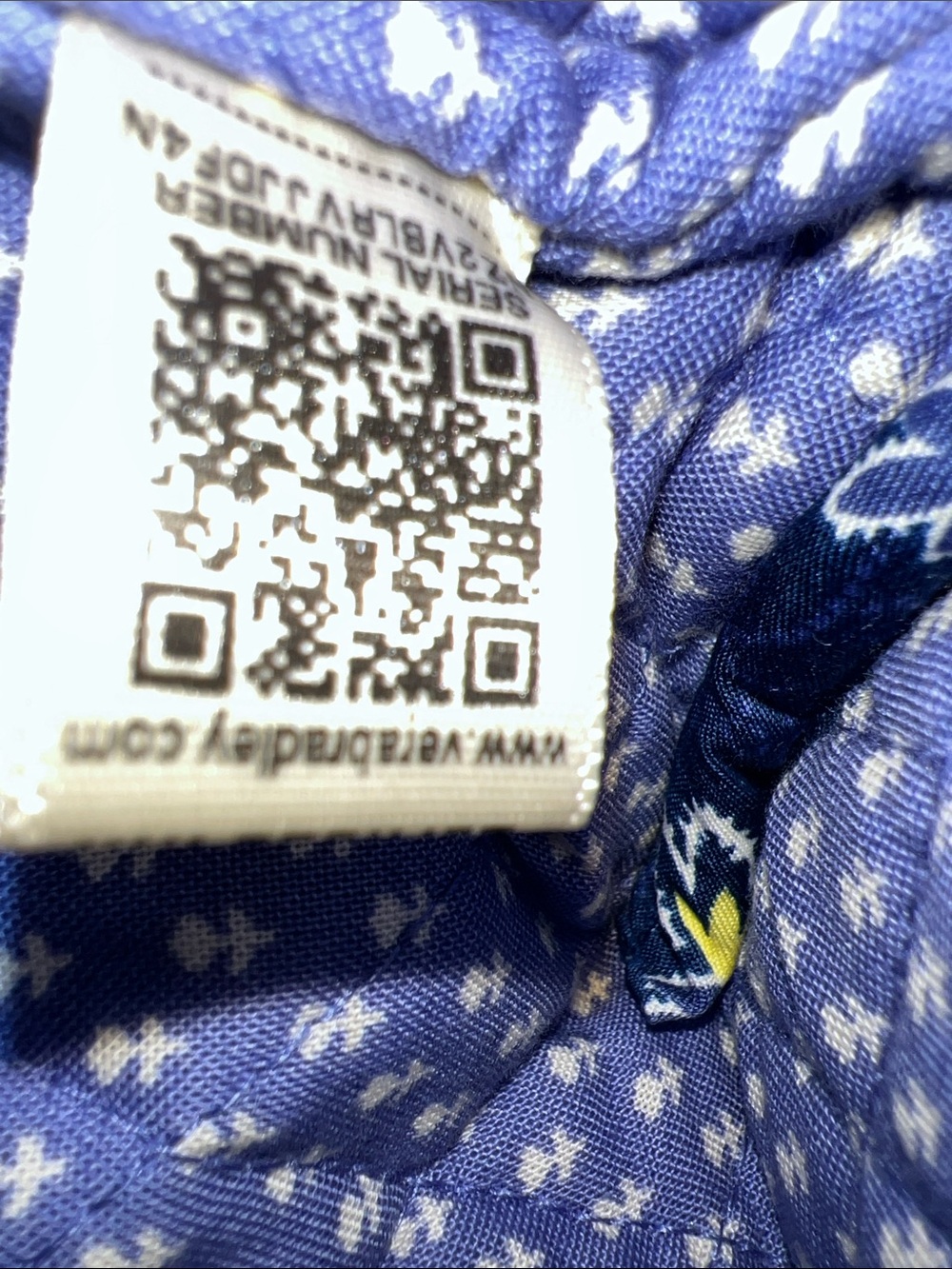 NWOT Vera Bradley Small Original Tote in Maison Blue Pattern - Picture 11 of 11